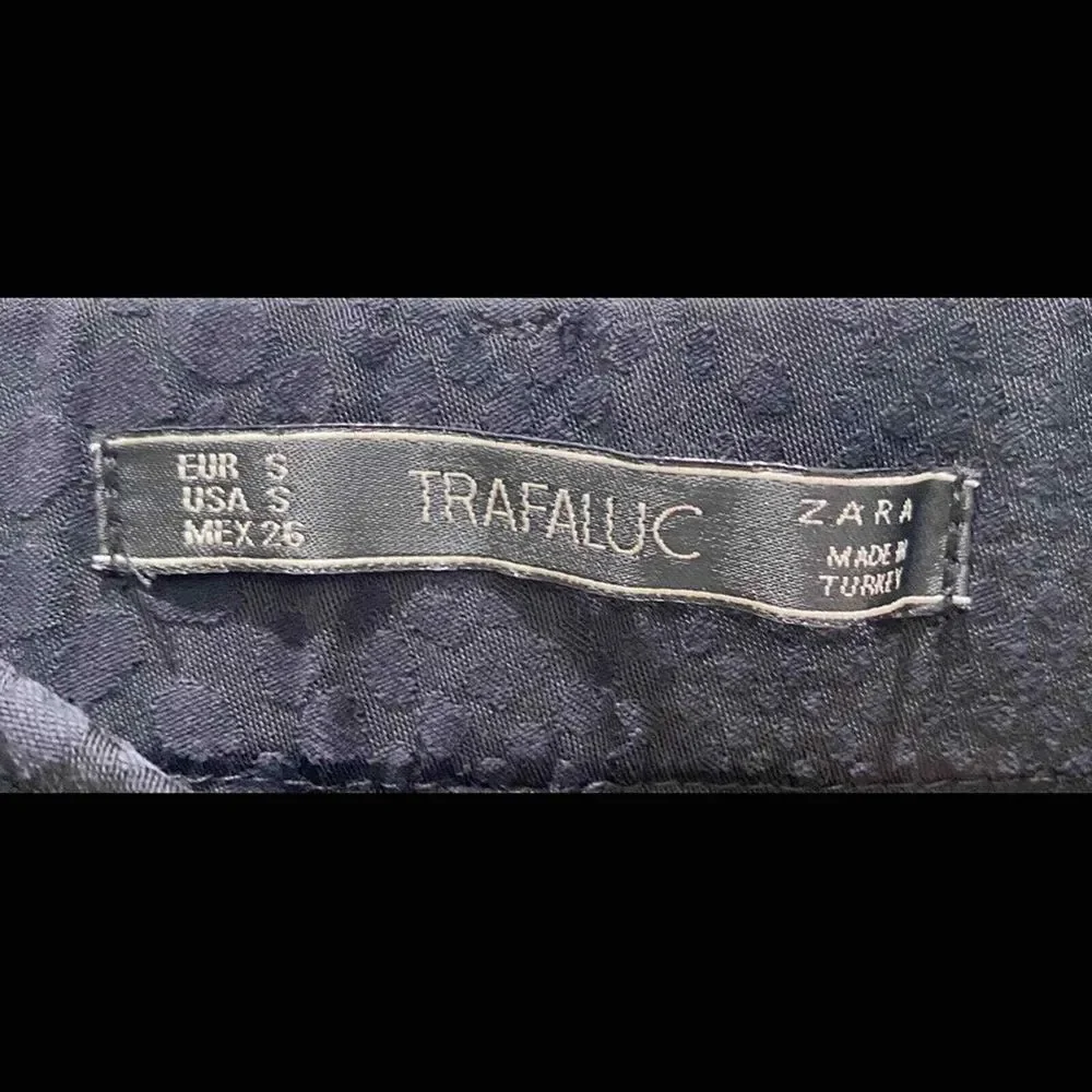 ZARA TRAFALUC womens black‎ skinny pants Sz Sm Snake Print Grunge Dark Feminine - Picture 5 of 6